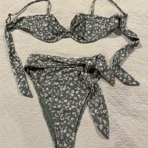 A&F Floral High Waist Bikini